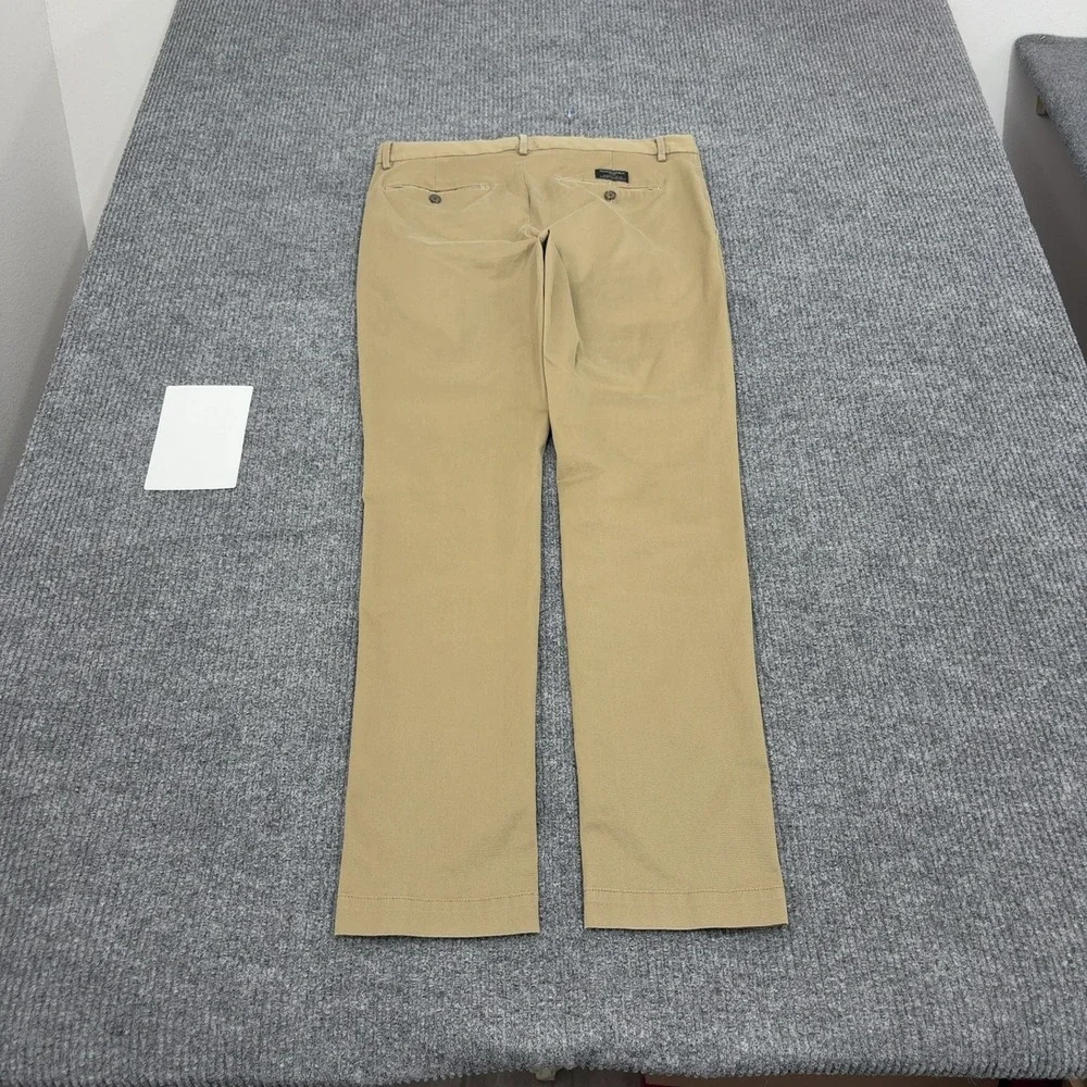 Banana Republic Fulton Chino Pants Mens 33x34 Khaki Cotton Performance Casual